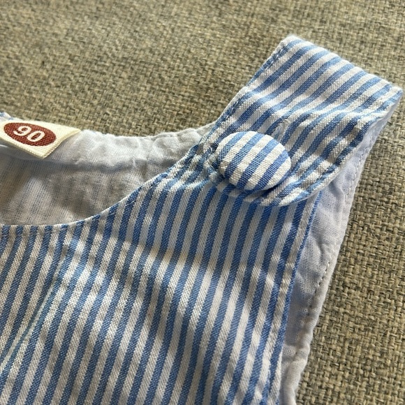Seersucker Summer Toddler Romper - Picture 5 of 10